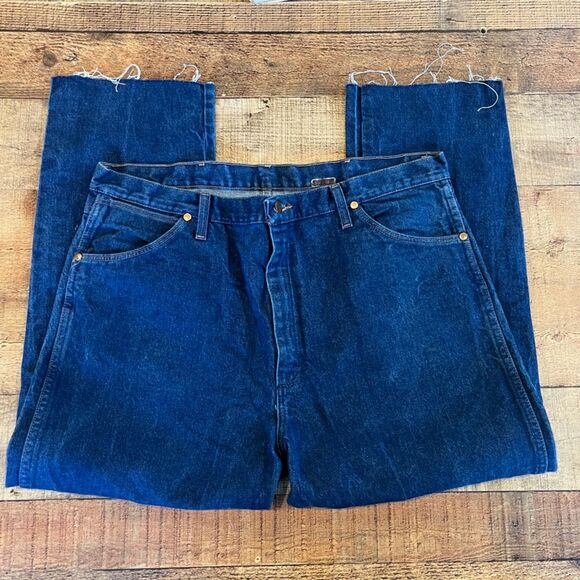 Wrangler Men's Jeans 40 x 26 Raw Hem 5 Pocket Western Everyday - Picture 3 of 6